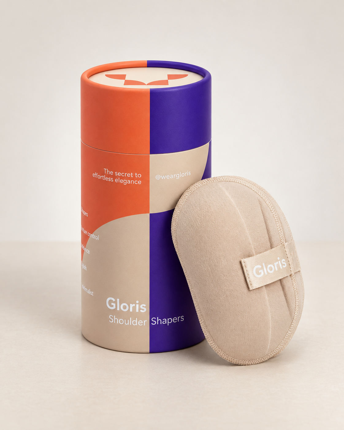 Gloris nude removable shoulder shapers with packaging